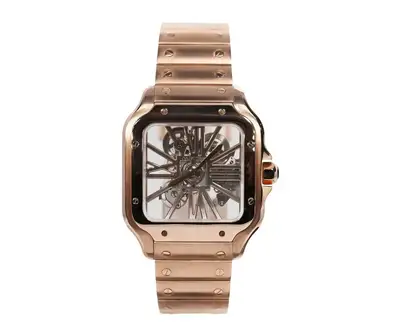 Cartier Santos de Cartier Skeleton Rose