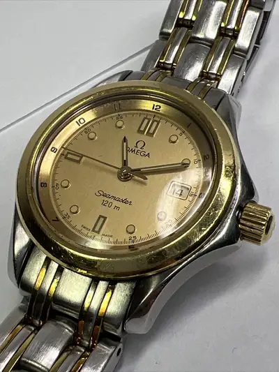 Omega Seamaster Steel 18K Gold Bezel
