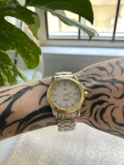 Omega Seamaster 18K Gold Bezel/ Steel