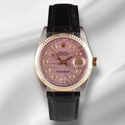 Rolex Datejust Yellow Gold Fluted Pink