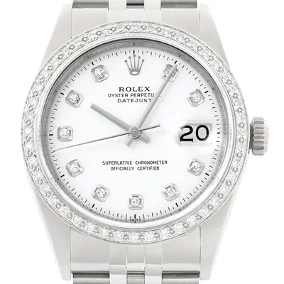 Rolex Datejust White Diamond 18K Gold