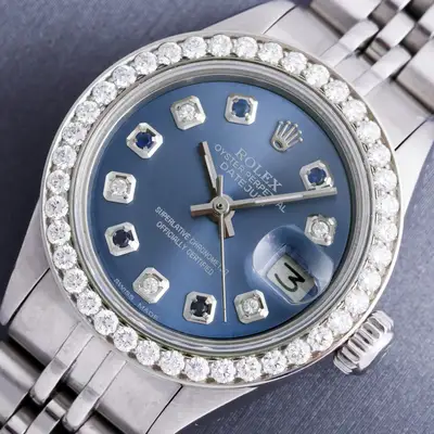 Rolex STAINLESS STEEL DATEJUST BLUE DIAMOND