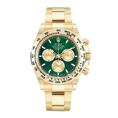 Rolex Daytona Green Index Hour Yellow