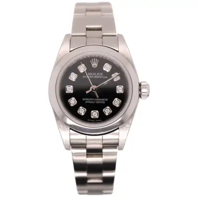 Rolex Oyster Perpetual Steel Black Diamond