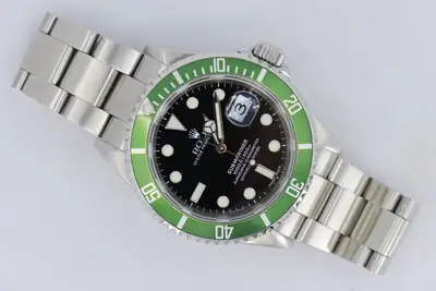 Rolex Rolex Submariner 16610LV Kermit 50th Anniversary Green Bezel Circa 2005