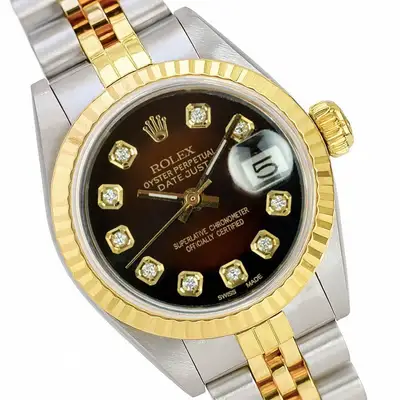 Rolex Datejust TwoTone Brown Jubilee Band