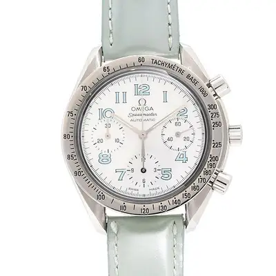 Omega Omega Ladies Speedmaster Chronograph Automatic Shell Dial Stainless Steel Watch