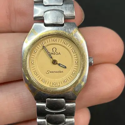 Omega Seamaster Champagne Gold Plated Stainless