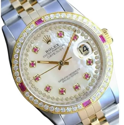 Rolex Datejust Womens TwoTone 18KY Steel