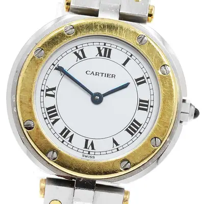 Cartier Santos Round SM YG Bezel