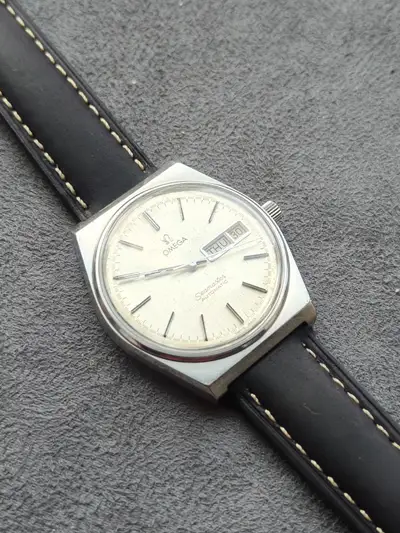 Omega Seamaster Silver Linen Dail Date