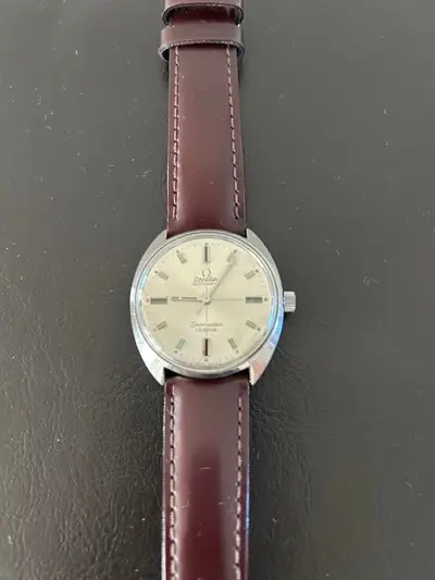 Omega seamaster cosmic year leather belt