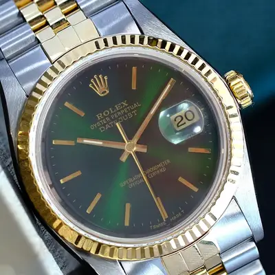 Rolex Datejust Gold SS Fluted Bezel