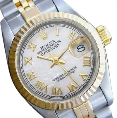 Rolex Datejust Two-Tone 14KY Steel White