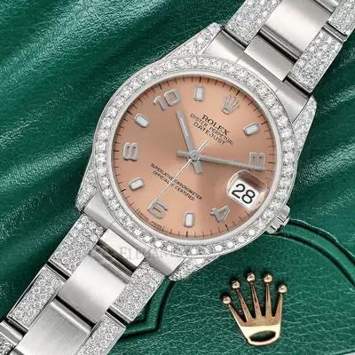 Rolex Datejust Midsize Salmon 3.5ct Diamond
