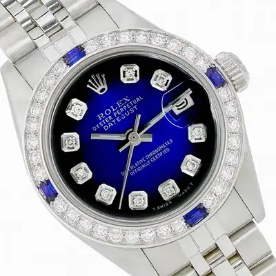 Rolex Datejust Stainless Steel Blue Diamond
