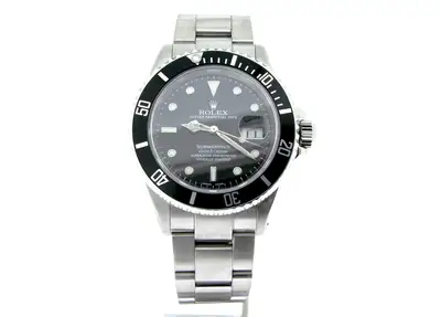 Rolex Rolex Submariner Date Stainless Steel Watch SEL Sub w/ Black Dial Bezel 16610