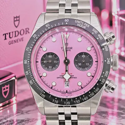 Tudor Black Bay pink Inter Miami