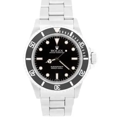 Rolex 1999 Rolex Submariner No-Date BLACK Stainless Steel SWISS ONLY 40mm Watch 14060