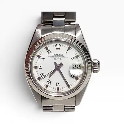 Rolex Date Steel 18K White Gold