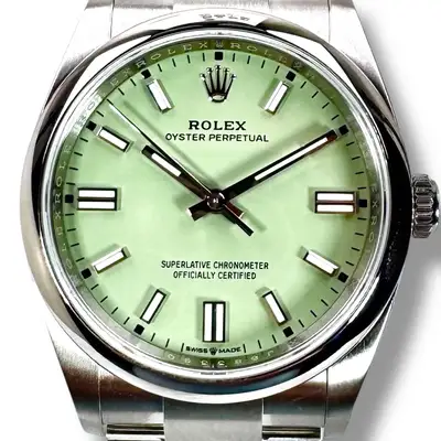Rolex Green Rolex Oyster Perpetual 126000 Pistachio