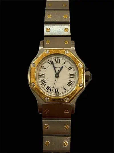 Cartier Santos Octagon Combination Winding