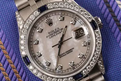 Rolex Womens Rolex Datejust White Diamond Bezel