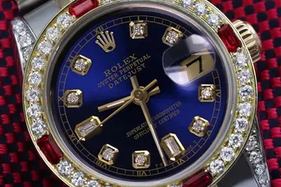 Rolex Datejust Blue Two Tone Diamond