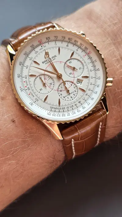 Breitling Flawless 18K Rose Gold Breitling Montbrillant
