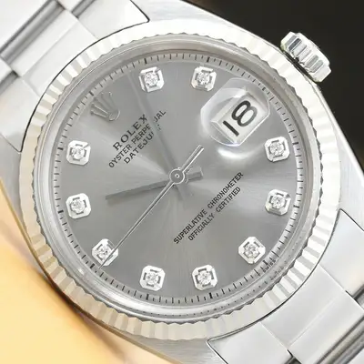Rolex DATEJUST GRAY DIAMOND 18K WHITE