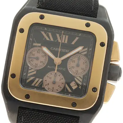 Cartier Santos 100 W2020004 K18PGBezel Chronograph