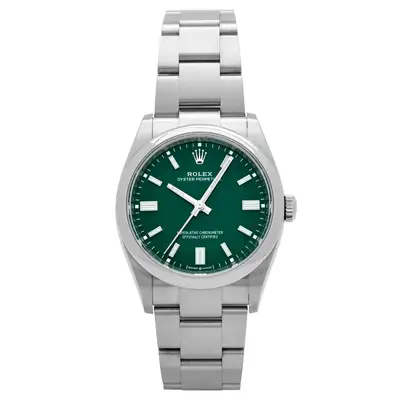 Rolex Oyster Perpetual 126000 winding Green/bar