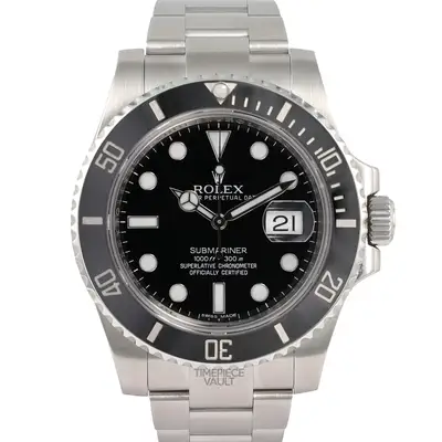 Rolex Rolex Submariner 116610LN Date Steel 40mm Black Ceramic Bezel Black Dial-B&P