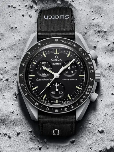 Omega Speedmaster Swatch Bioceramic Mission To