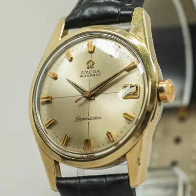 Omega Seamaster Cal.562 Gold Cross-Line Date