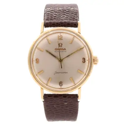 Omega Seamaster Sunburst Swiss 14k Gold