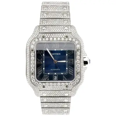 Cartier Santos De Cartier Diamond Stainless Steel