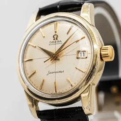 Omega Seamaster Cal.503 Date Gold Cross-line