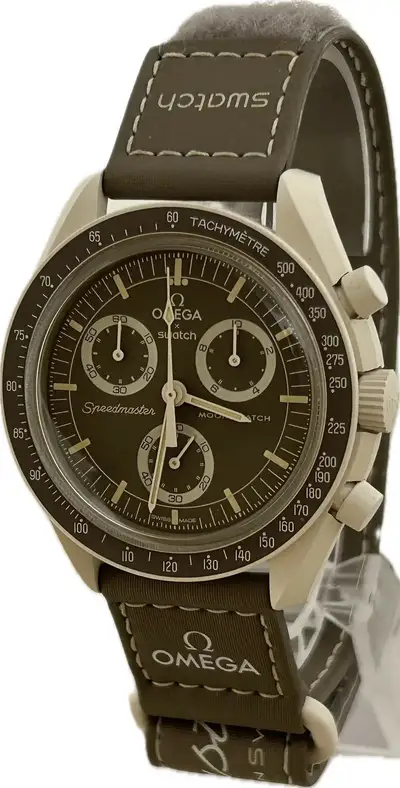 Omega Swatch Speedmaster Mission Earth Desert