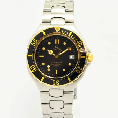Omega Seamaster SS Yellow Gold Bezel