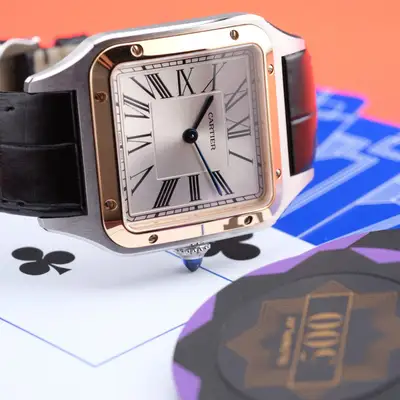 Cartier Santos Dumont Stainless 18k Rose