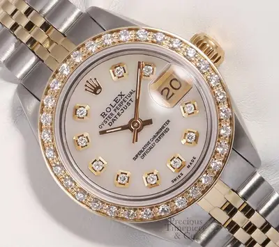 Rolex Datejust Two Tone 18k Diamond