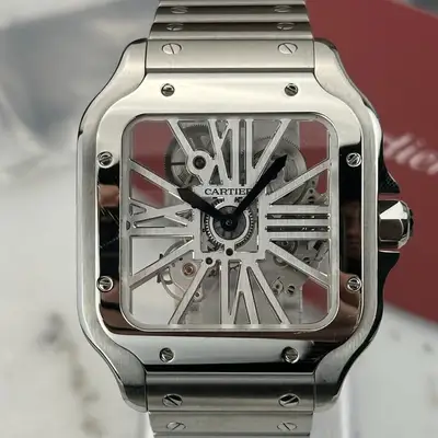 Cartier Santos de Cartier Skeleton Steel