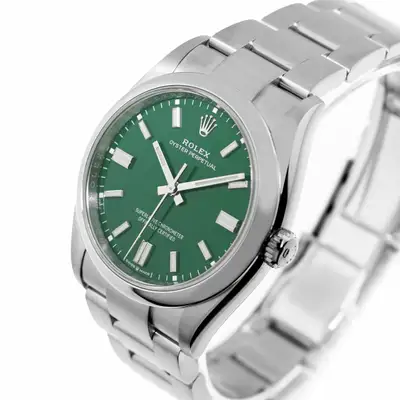 Rolex Oyster Perpetual Steel Green Smooth