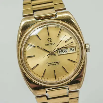 Omega Seamaster Cal.1020 Gold Day/Date 17J