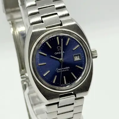 Omega Seamaster Silver Navy Women's 31