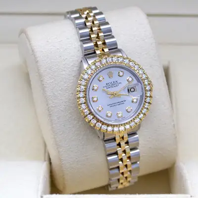 Rolex Datejust Custom 2ct Diamond Bezel