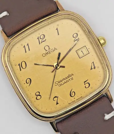 Omega Seamaster Cal.1430 Gold Linen Date