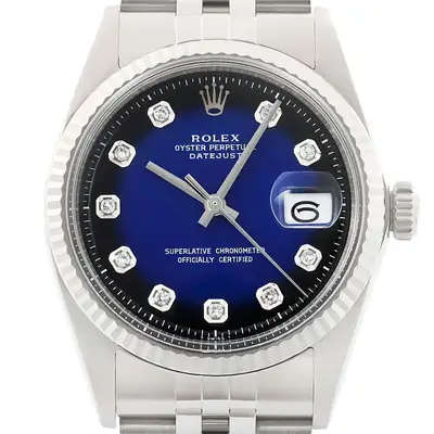Rolex Datejust Blue Vignette Diamond 18K