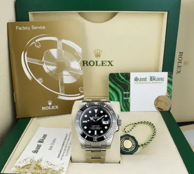 Rolex ROLEX - 40mm Mens Stainless Steel SUBMARINER Black Dial 116610 LN - SANT BLANC